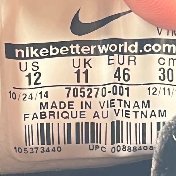 Nike Free Trainer 3.0 V3 Black White Running Shoes 705270-001 Men Size 12 - Picture 8 of 10